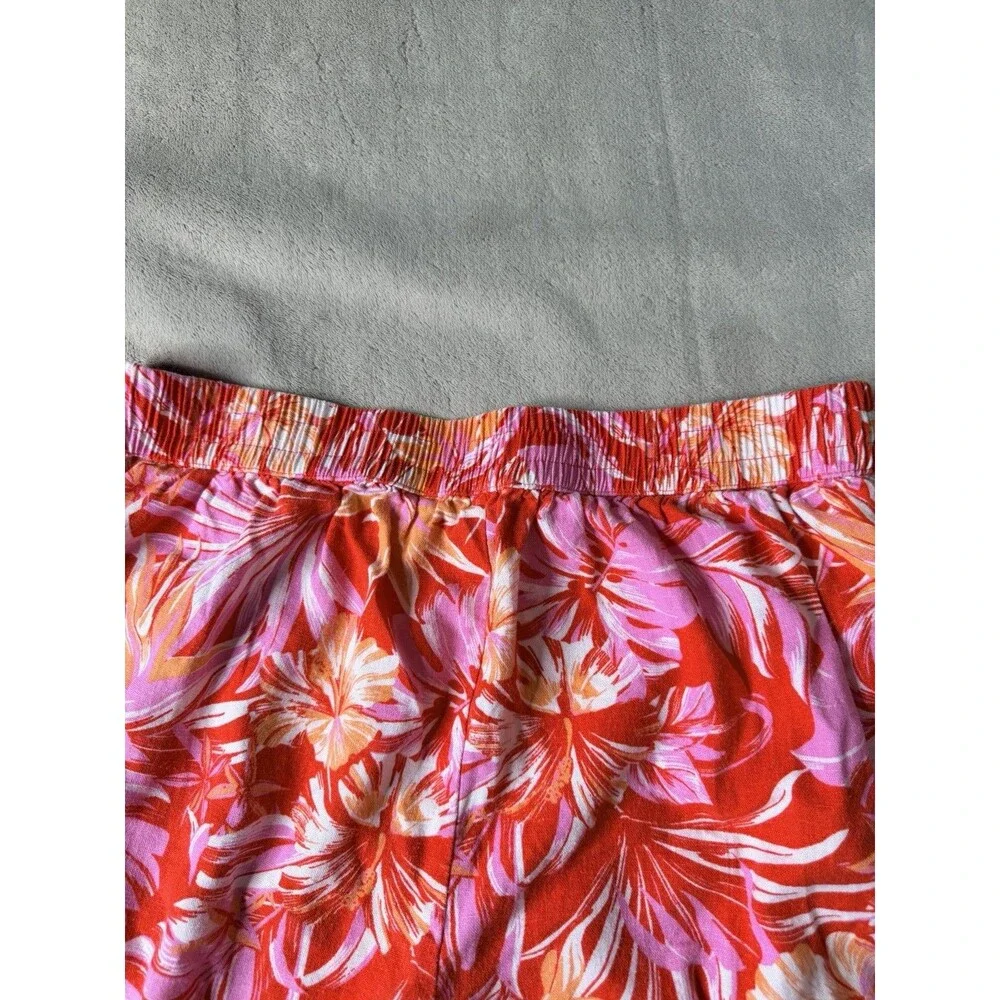 Marc New York Andrew Marc Tropical Floral Pull On Wide Leg Pants M - Picture 5 of 15